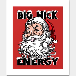 Big Nick Energy Retro Santa Posters and Art